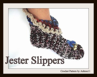 Jester Slippers | Crochet Pattern by Ashton11
