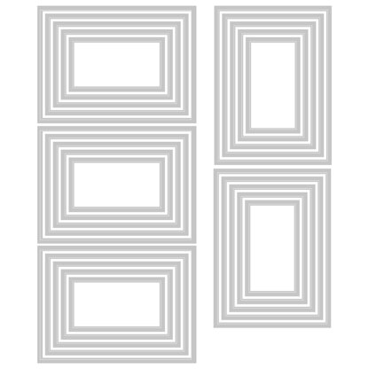 Sizzix Thinlits Die Set - Stacked Tiles, Rectangles by Tim Holtz