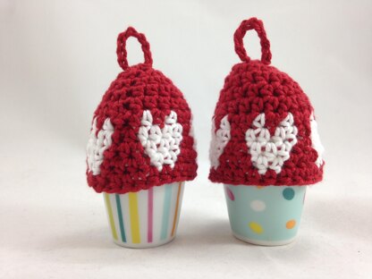 Heart Valentine egg cosy