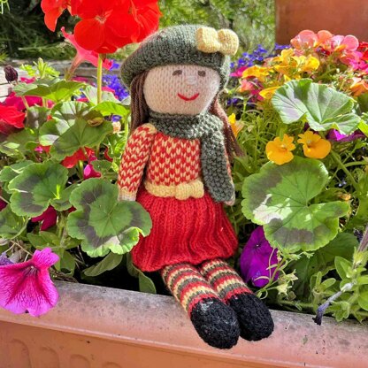 Aster Rag Doll Knitting Pattern - Toy Knitting Pattern