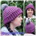 Checked and Ribbed Mosaic Bobble Hats (Baby to Adult)