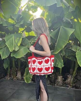 Heart Granny Square Bag