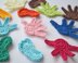 Crochet baby hand. Baby handprint. Crochet baby foot print. Crochet applique. Baby embellishment