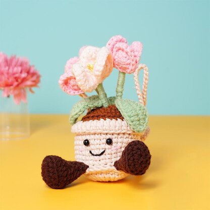 Smiling Tulip Basket Car Hanging