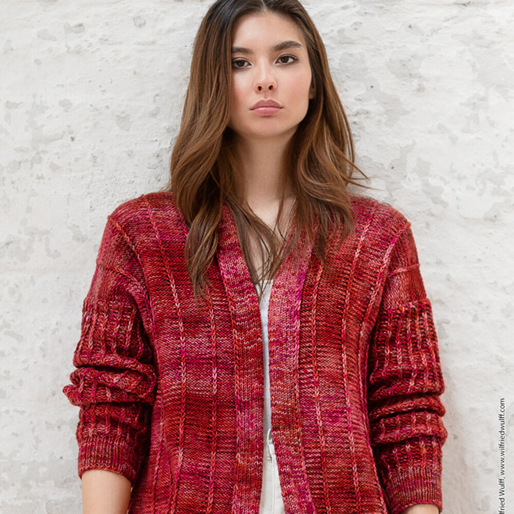 Lana Grossa 09 Jacket in Cool Wool Big or Cool Wool Big Hand-Dyed