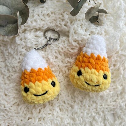 Candy corn keychain