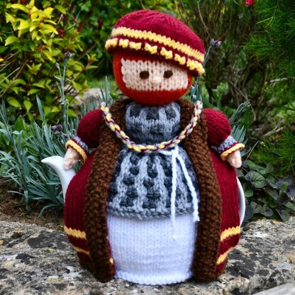 King Henry VIII 4 Cup Teapot Cosy Knitting Pattern - Novelty Teapot Cosy Knitting Pattern.