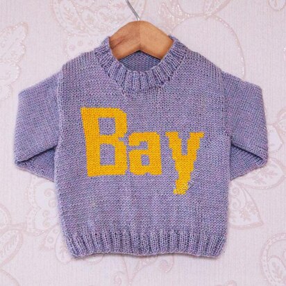 Intarsia - Bay Moniker Chart - Childrens Sweater
