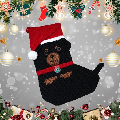 Rottweiler Christmas Stocking
