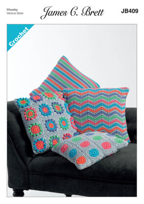 Cushions in James C. Brett Noodles Chunky - JB409 - Leaflet
