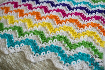 Loop the Loop Chevron Afghan