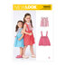 New Look N6664 Toddlers' & Children's Skirts With Shoulder Straps & Peter Pan Blouse 6664 - Paper Pattern, Size 1/2-1-2-3-4-5-6-7-8