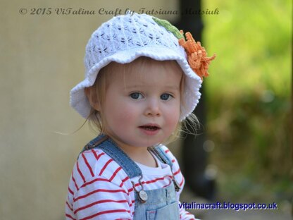 Aster Flower Panama Hat