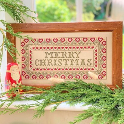 Historical Sampler Company Merry Christmas - Downloadable PDF