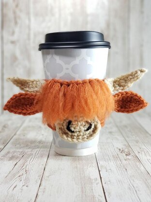 Highland Cow Coffee Cup Cozy