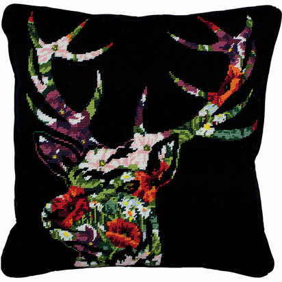 Anchor Stag Silhouette Cushion Front Needlepoint Kit - 40 x 40cm