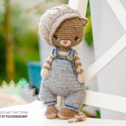 Crochet Pattern Doll clothes - Outfit Cute Little Boy for bunny toy