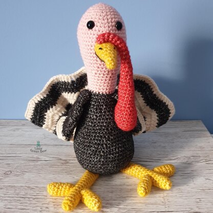 Trenton the Turkey - UK Terminology - Amigurumi