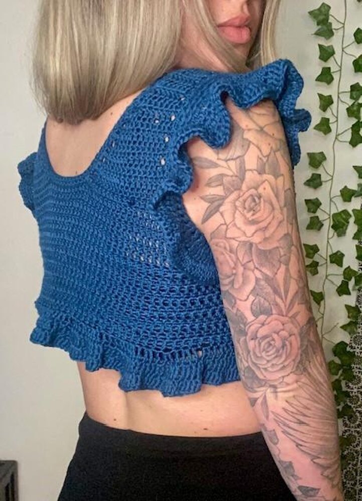 Crochet Ruffle Crop Top Pattern