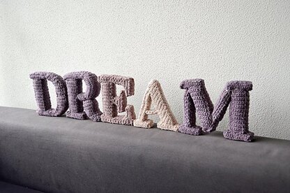 DREAM 3D Letters Crochet Patter