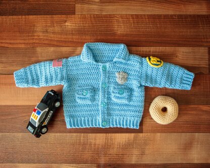 Police Officer Baby Sweater