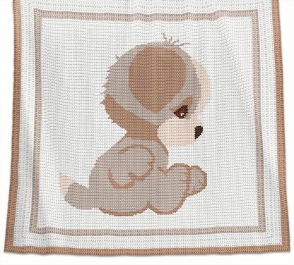 CROCHET Baby Blanket - Puppy