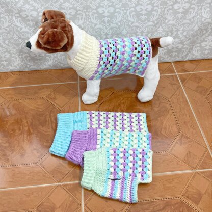 Granny stitch dog jumper crochet pattern -467