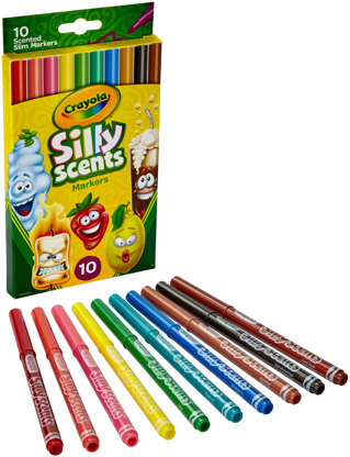 Crayola Silly Scents Fine Line Washable Markers - Assorted Colors 10/Pkg