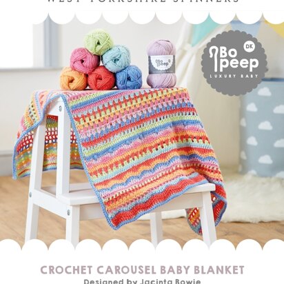 Carousel Crochet Blanket  in West Yorkshire Spinners Bo Peep Luxury Baby DK - WYS0017 - Downloadable PDF