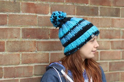 Ribbed Bobble Winter Hat