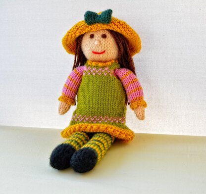 Tulip Rag Doll Knitting Pattern - Toy Knitting Pattern