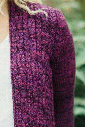 Vineyard Textured Cardigan in SweetGeorgia Superwash Worsted - Downloadable PDF