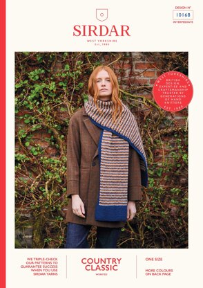 Turtle Neck with Detail in Sirdar Country Classic Worsted - 10168 - Downloadable PDF