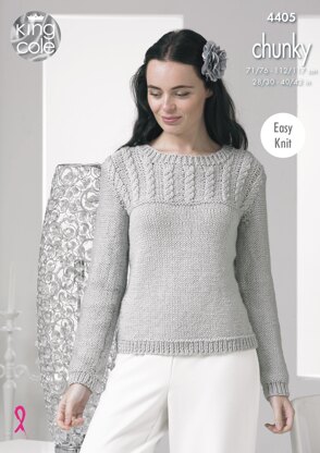 Sweater & Cardigan in King Cole Glitz Chunky - 4405 - Downloadable PDF