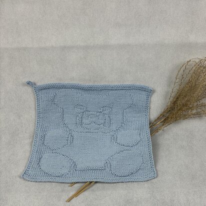 Washcloth / Cuddle Cloth Bear - knitting pattern