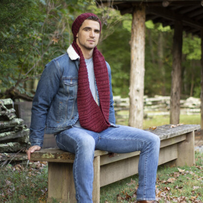 Men's Compass Hat and Cowl in Universal Yarn Deluxe Worsted - Downloadable PDF