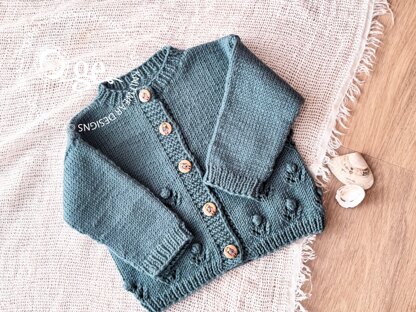 Freckles Bottom Up Cardigan - P289