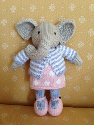 Girl Elephant in cardigan