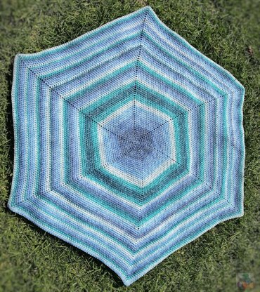 Ombre Hexagon Baby Blanket