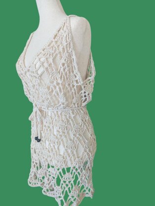 The Whispering Shells Crochet Beach Cover-Up