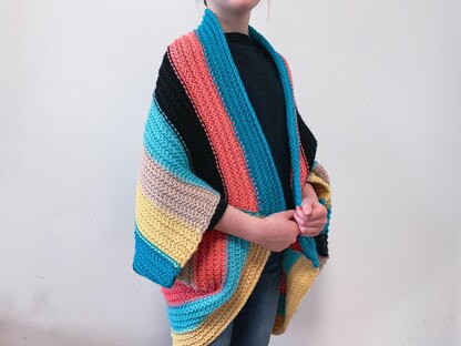 Tunisian Crochet Stashbuster Shrug