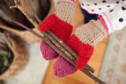 Colorblock Mittens