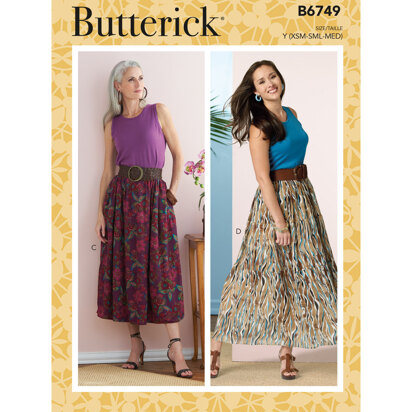 Butterick Röcke mit geraffter Taille für Damen B6749 - Schnittmuster