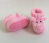 Pig baby booties