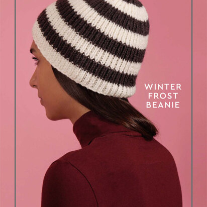 "Winter Frost Beanie" - Beanie Knitting Pattern in Paintbox Yarns Simply Aran - Aran-Acc-001