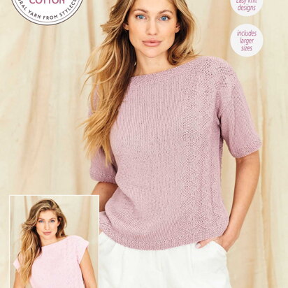 Short sleeve & Sleeveless Tops in Stylecraft Naturals Organic Cotton DK - 9840 - Downloadable PDF