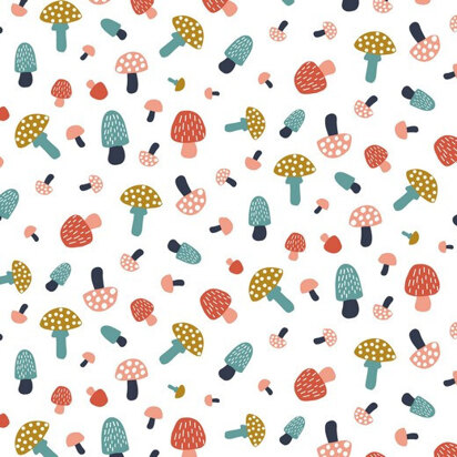 Poppy Fabrics - Bunte Pilze 1