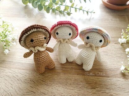 Quinn the little mushroom - critter stitch crochet pattern / amigurumi