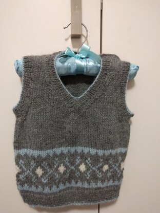 Vests - lovely fairisle designs in 4ply