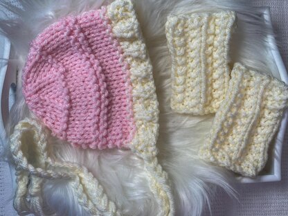 Chunky Baby Bonnet Set